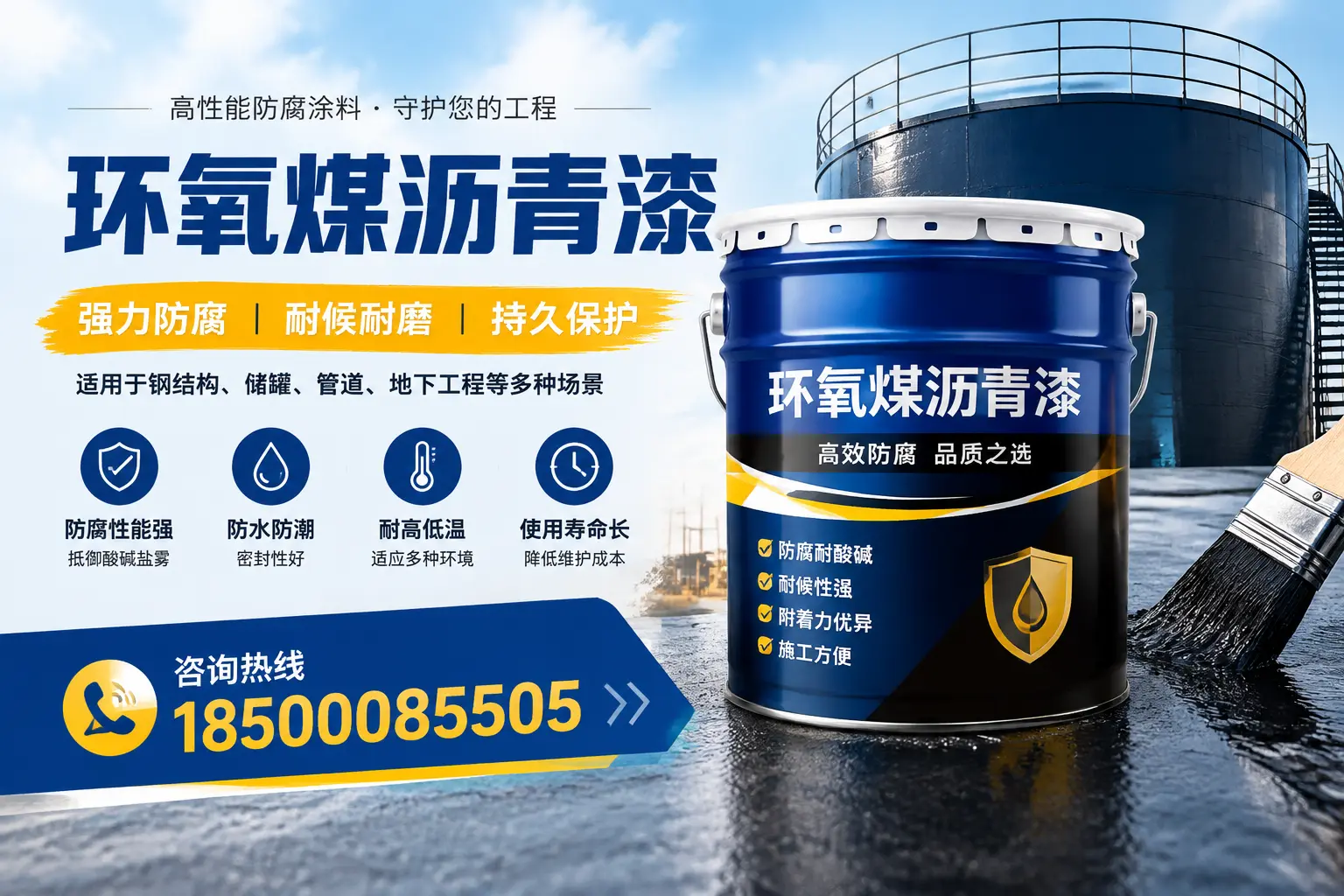 环氧煤沥青漆在工业中的应用，滨城企业的选择